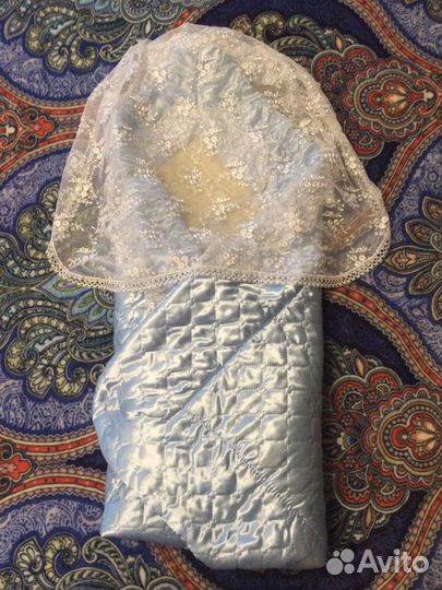 На выписку зимний конверт - одеяло на овчине