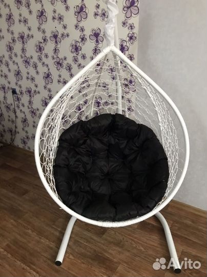 Подвесное кресло кокон капля ротанг