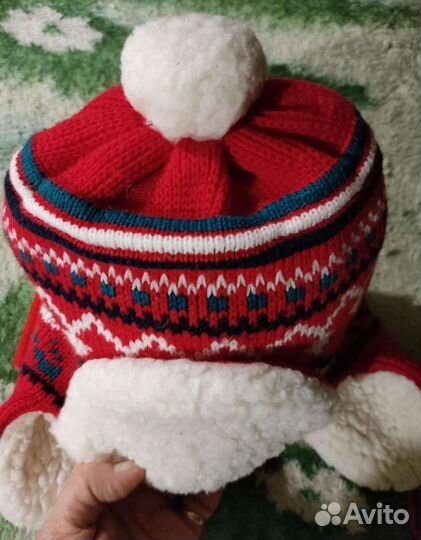 Новая.Натурал.овчина Глубокая тёплая шапка.Унисекс