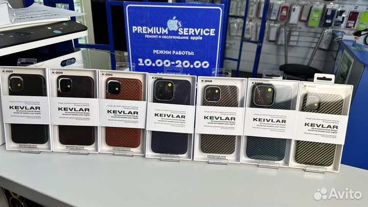 Чехол на iPhone 11 Pro Max Kevlar Карбон Оригинал