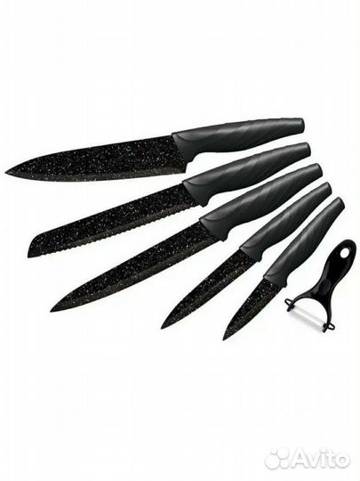 Набор кухонных ножей новый 6 предметов