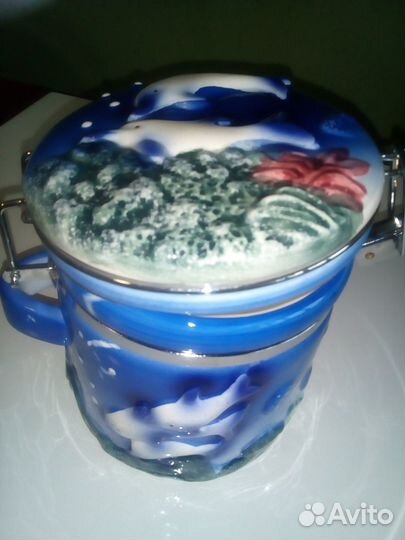 Керамическая ёмк. с крышкой СССР