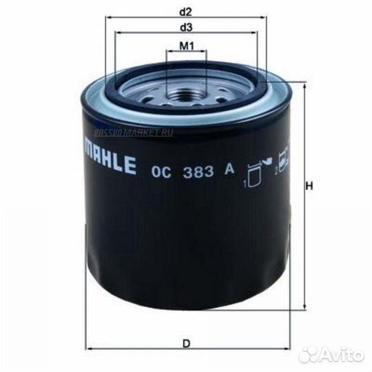 Mahle OC 383 A Фильтр масляный