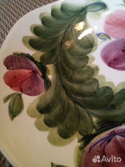 Блюдо зик Винтаж Роспись 70гг