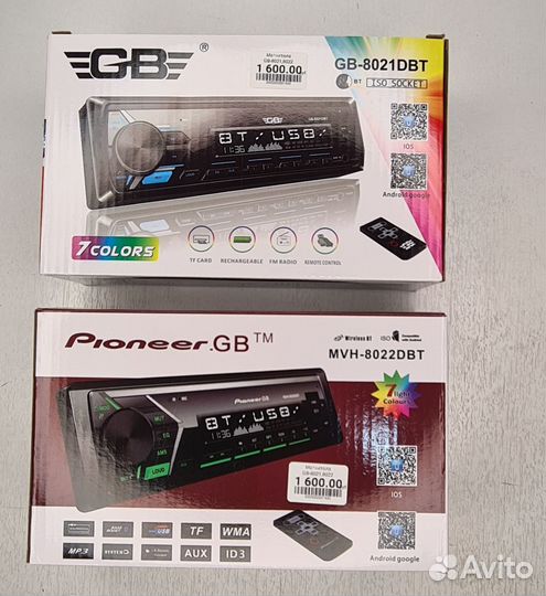 Магнитола Pioneer.gb 1din с bluetooth