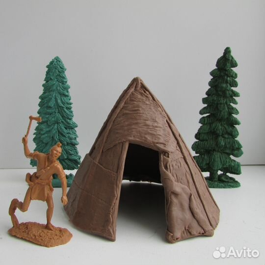 Индейцы солдатики.Вигвам.Barzso реплика