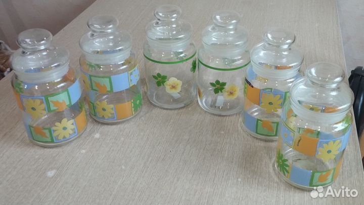 Банка для сыпучих стекло