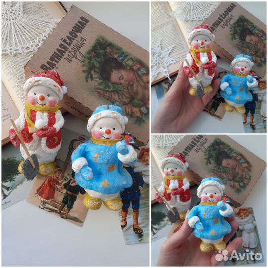 Ватные игрушки на ёлку