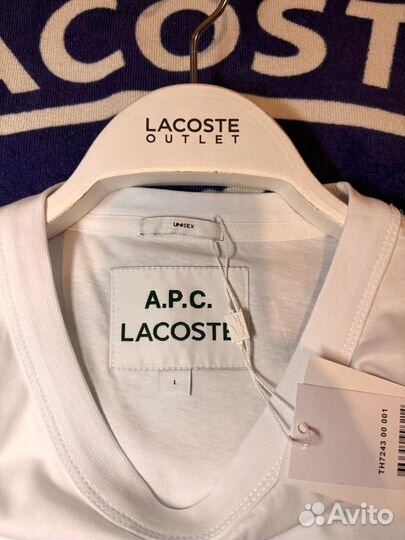 Новая футболка Lacoste A.P.C. Оригинал