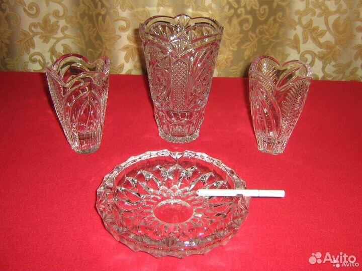 СССР хрусталь.ваза для цветов формы ананас