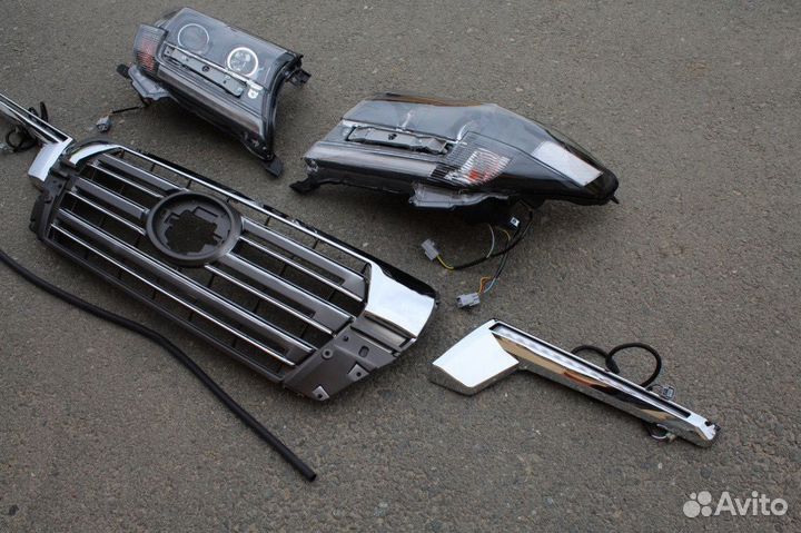 Land Cruiser 200 08-15 тюнинг фары решетка H1SD3