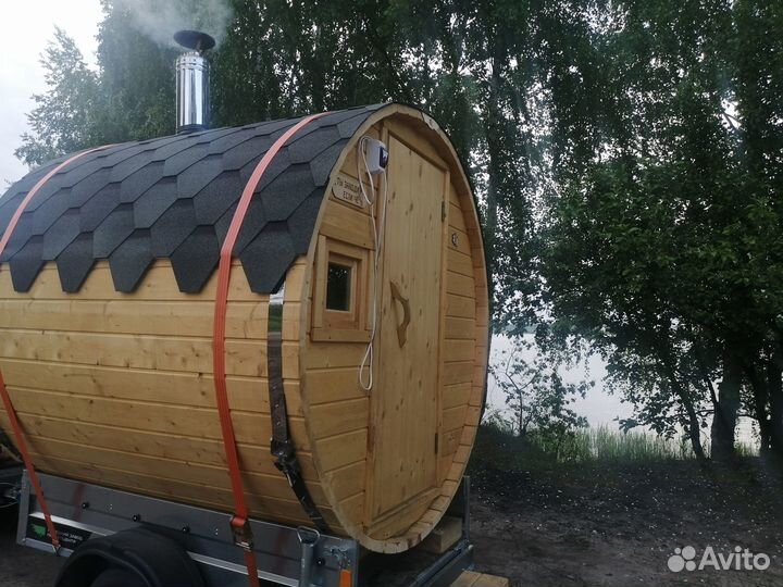 Баня бочка на колесах Аренда
