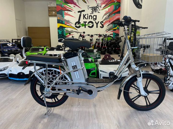 Электровелосипед GT V6 Pro Silver 20ah