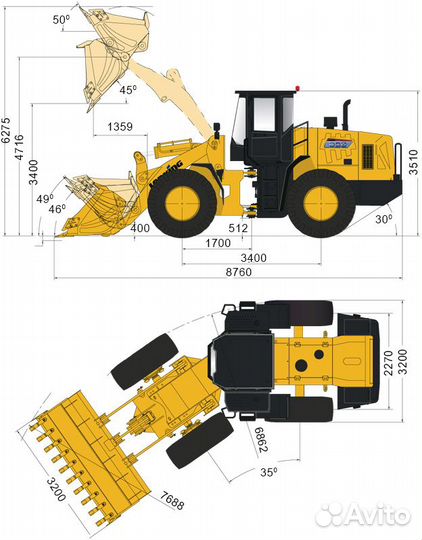 Фронтальный погрузчик Lonking LG863N, 2024