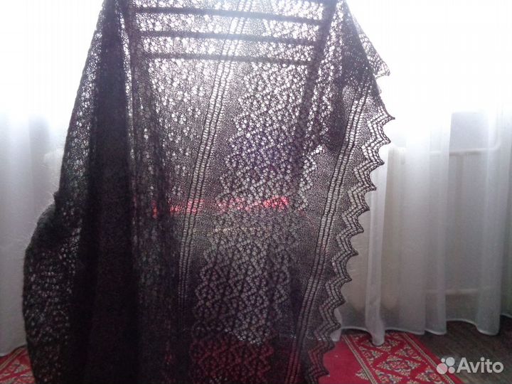 Пуховый палантин, платок, шаль ажурные