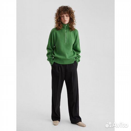 Свитер Aim clo с замком зеленый