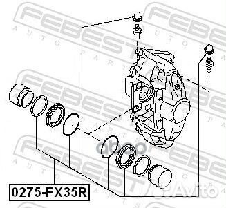 0275-FX35R febest ремкомплект суппорта тормозно
