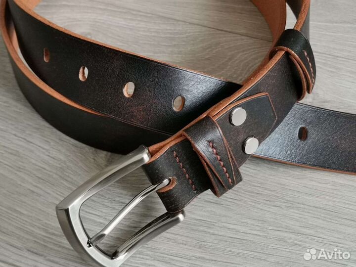 Кожаный ремень ручной работы
