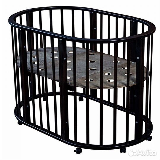 Детская кроватка трансформер круглая/овальная