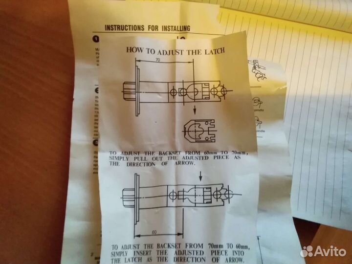 Дверной замок, ручка защёлка. Новая