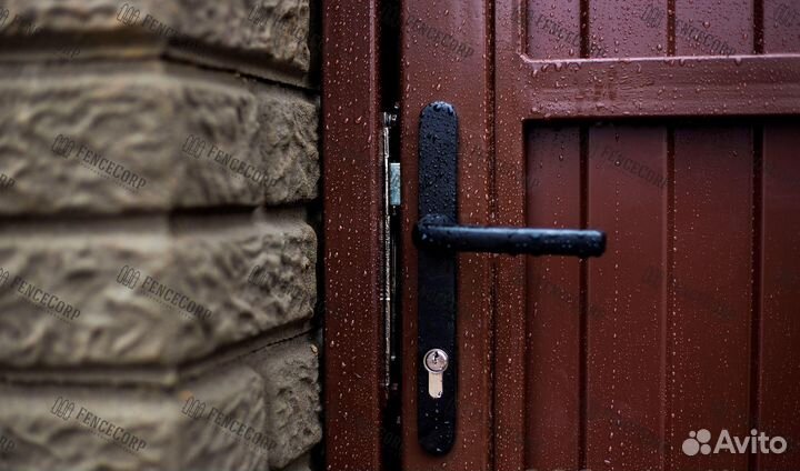 Ворота откатные из профлиста на дачу