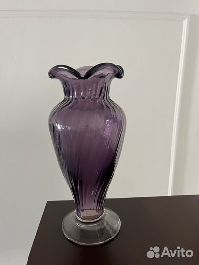 Ваза фиолетовое (марганцевое) стекло