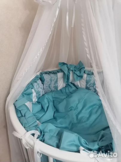 Детская кроватка 7в1 +комплект