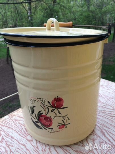 Бак эмалированный с ручкой