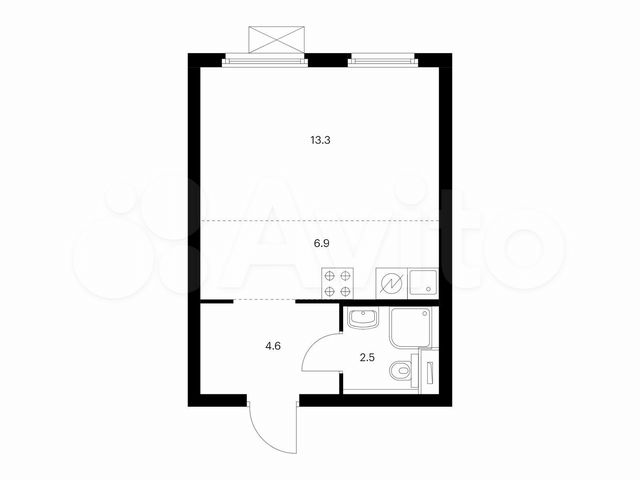 Квартира-студия, 27,3 м², 2/33 эт.