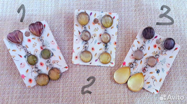 Серги ювелирная смола