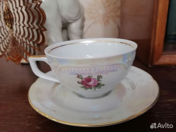 Чашка с блюдцем фарфор Германия