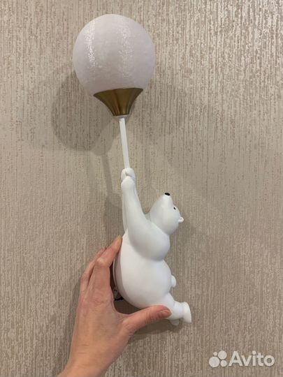 Настенный светильник бра с медведем в детскую