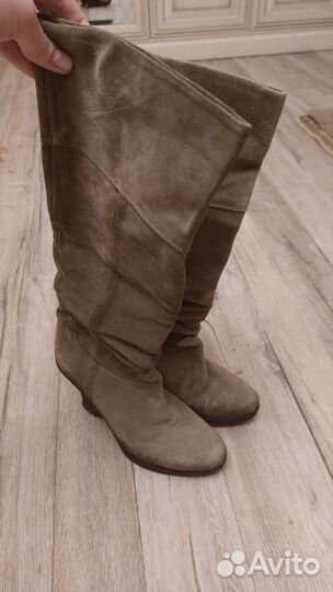 Сапоги демисезонные. Натуральная замша