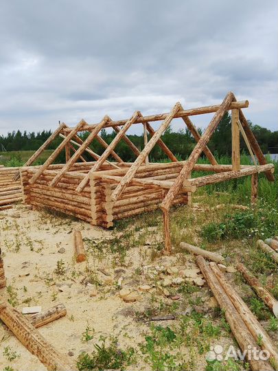Сруб бани 3*4 с выносом