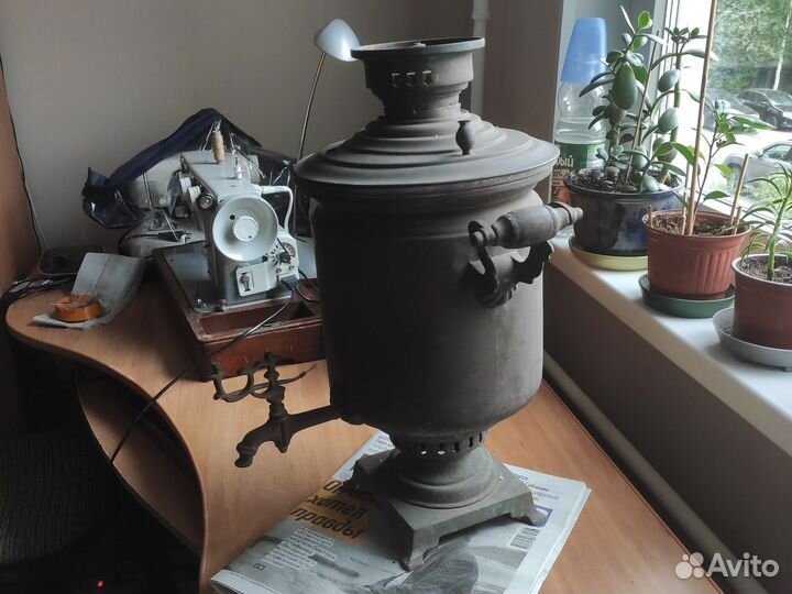 Самовар на дровах медный