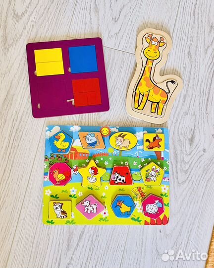 Деревянные пазлы сортер