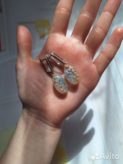 Серьги из эпоксидной смолы