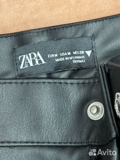 Кожаные штаны zara