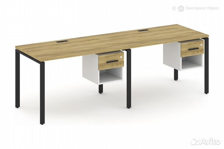 Стол-бенч с подвесными тумбами на 2 места Concept