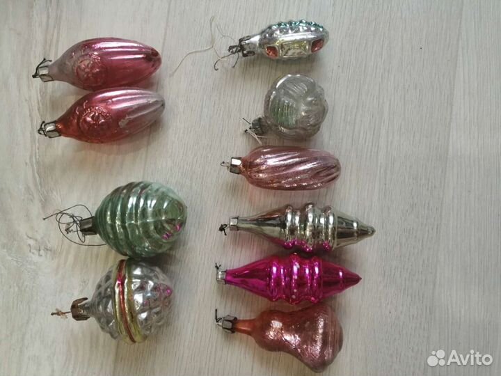 Набором Ёлочные стеклянные игрушки 60 - е годы