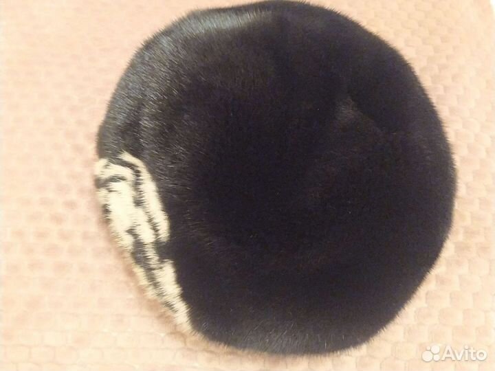 Берет женский норковый черный