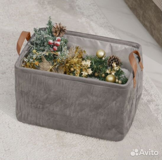 Корзина для хранения вельвет