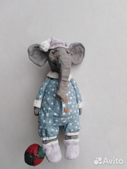 Ватная игрушка слоник