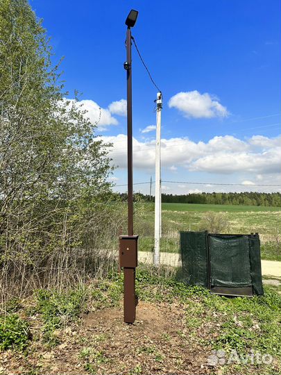 Трубостойка. Подключение электричества