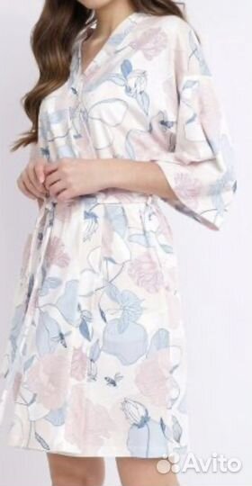 Халат+сорочка жен 46р новое