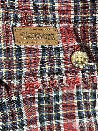 Carhartt рубашка relaxed fit plaid l-xl usa