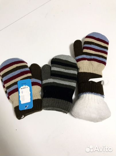 Варежки зимние детские 1-2 года