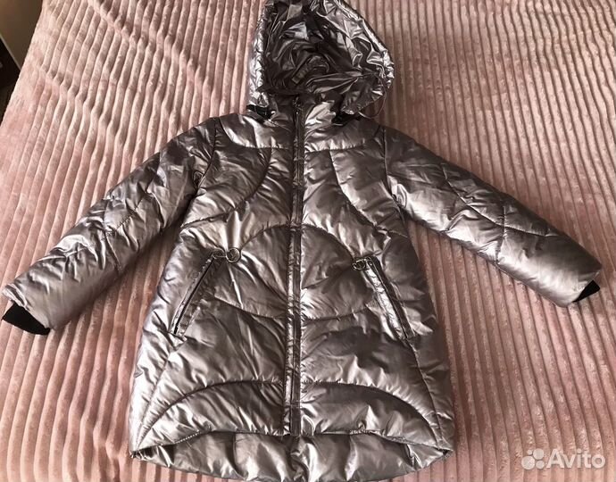 Пуховик для девочки 116 см
