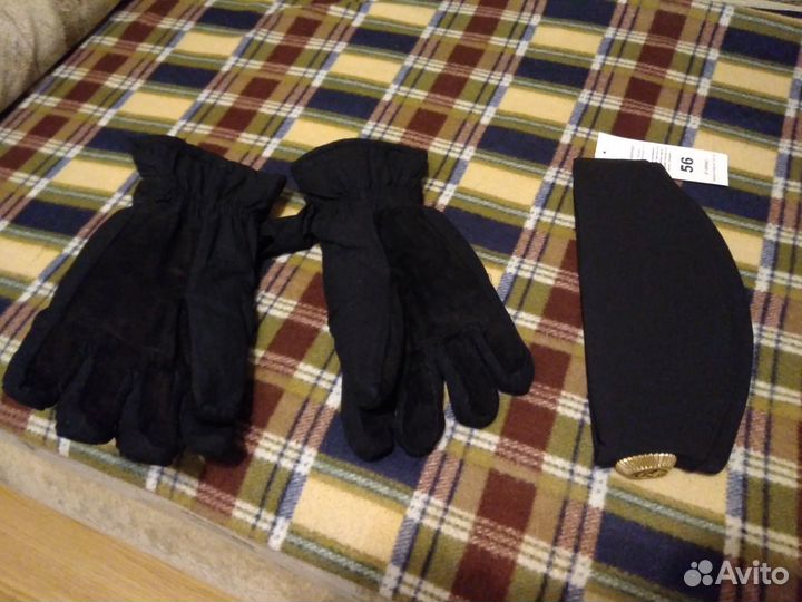 Пилотки х/б чёрные, перчатки