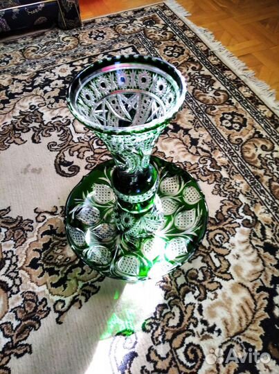 Хрустальная ваза для фруктов и цветов